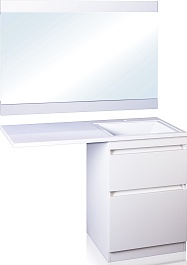 Style Line Тумба с раковиной Даллас 120 R Люкс, белая PLUS эмаль – фотография-12